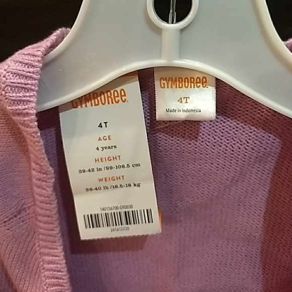 Gymboree Purple Cropped Sweater Cardigan - Picture 4 of 5